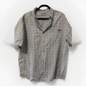 Wolverine‎  Mens Short Sleeve Shirt - Size XL  Blue And Tan
